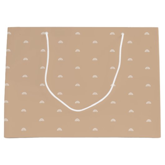 ミニマモダンリストベージュボホレインボー ラージペーパーバッグ (正面)