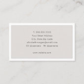 ミニマモダンリストベージュライトグレーシンプル 名刺 (裏面)