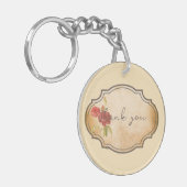 ミニマモダンリストベージュ旧時計パーソナライズされた キーホルダー (正面左)