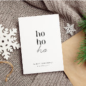 ミニマモダンリストホホホホクリスマスホリデーカード シーズンカード