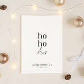 ミニマモダンリストホホホホクリスマスホリデーカード シーズンカード