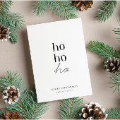 ミニマモダンリストホホホホクリスマスホリデーカード シーズンカード