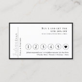 ミニマモダンリストホログラフィック銀ロイヤリティカード 名刺 (裏面)