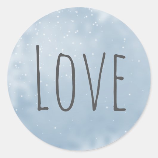 ミニマモダンリストホワイトグレーシルバーラブシール ラウンドシール (正面)