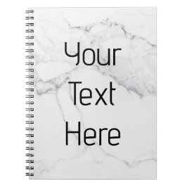 ミニマモダンリストホワイトグレーマーブルロックデザイン ノートブック