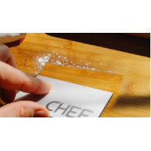 ミニマモダンリストホワイトシルバーエンボス文字シェフ