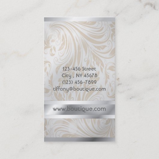 ミニマモダンリストホワイトシンプルプロフェッショナル 名刺 (裏面)