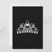 ミニマモダンリストホワイトブラックカスタム誕生日 招待状 (裏面)