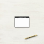 ミニマモダンリストホワイトブラックカスタム ポストイット (デスク上)