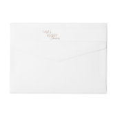 ミニマモダンリストホワイトベビーシャワー差出人住所 ラップアラウンドラベル (裏面)