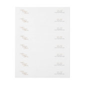 ミニマモダンリストホワイトベビーシャワー差出人住所 ラップアラウンドラベル (シート)