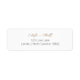 ミニマモダンリストホワイトベビーシャワー差出人住所 ラベル