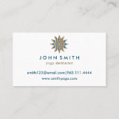 ミニマモダンリストホワイトロータスヨガインストラクター 名刺 (裏面)