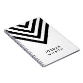 ミニマモダンリストホワイト（黒シェブロン付） ノートブック (右側)