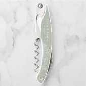 ミニマモダンリストボホセージグリーン結婚式の引き出物 ソムリエナイフ (正面)