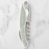 ミニマモダンリストボホセージグリーン結婚式の引き出物 ソムリエナイフ (裏面)