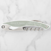 ミニマモダンリストボホセージグリーン結婚式の引き出物 ソムリエナイフ (正面)