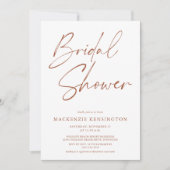 ミニマモダンリストボホテラコッタブライダルシャワー 招待状 (正面)