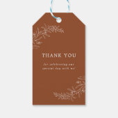 ミニマモダンリストボホテラコッタ結婚ズ ギフトタグ (裏面)