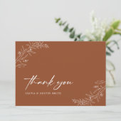 ミニマモダンリストボホテラコッタ結婚ズ サンキューカード (スタンド正面)