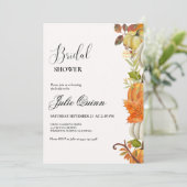 ミニマモダンリストボホ秋パンプキンブライダルシャワー 招待状 (スタンド正面)