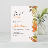 ミニマモダンリストボホ秋パンプキンブライダルシャワー 招待状 (スタンド正面)