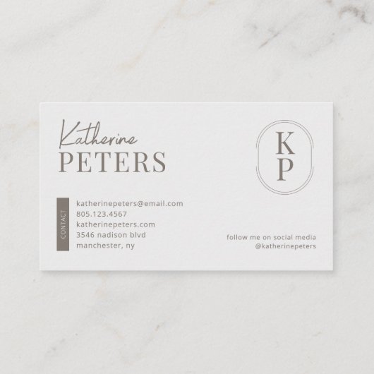 ミニマモダンリストボーホダークルーペ 名刺 (裏面)