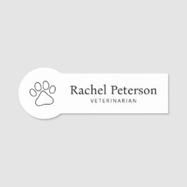 ミニマモダンリストポープリント獣医 名札