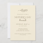 ミニマモダンリストマザズデイブランチ招待状 招待状 (正面)