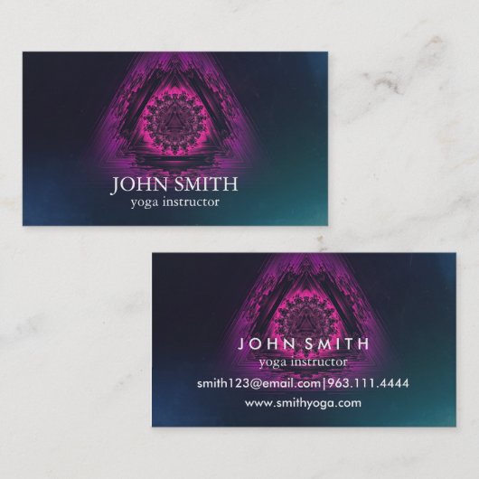 ミニマモダンリストマンダラロータスヨガインストラクター 名刺