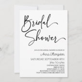 ミニマモダンリストミニマルシンプルブライダルシャワー 招待状 (正面)