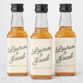 ミニマモダンリストミニマルチャンパーニュ結婚ズミニ リキュールボトルラベル