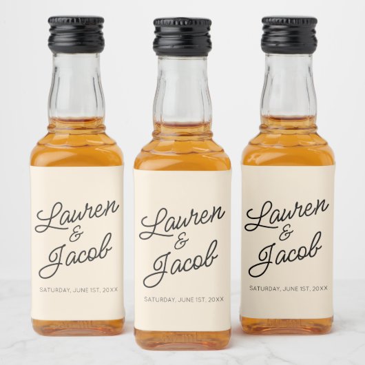 ミニマモダンリストミニマルチャンパーニュ結婚ズミニ リキュールボトルラベル (ボトル)