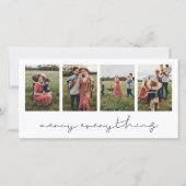 ミニマモダンリストメリーすべて4 Photo Collage シーズンカード (正面)