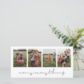 ミニマモダンリストメリーすべて4 Photo Collage シーズンカード (スタンド正面)