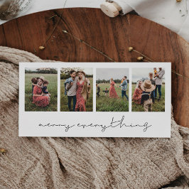 ミニマモダンリストメリーすべて4 Photo Collage シーズンカード