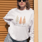 ミニマモダンリストメリーで明るいクリスマスツリー スウェットシャツ