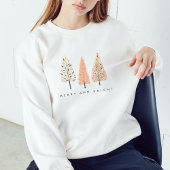 ミニマモダンリストメリーで明るいクリスマスツリー スウェットシャツ