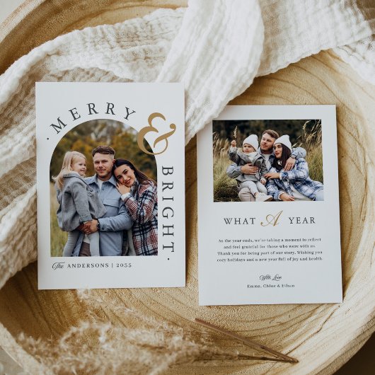 ミニマモダンリストメリーで明るいArch写真 シーズンカード