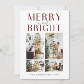 ミニマモダンリストメリーと明るい4枚の写真 シーズンカード (正面)