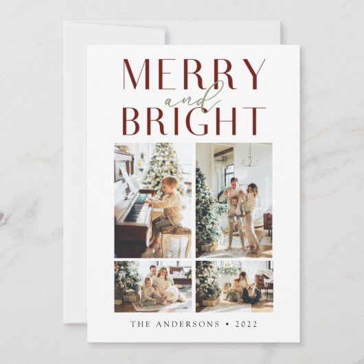 ミニマモダンリストメリーと明るい4枚の写真 シーズンカード (正面)