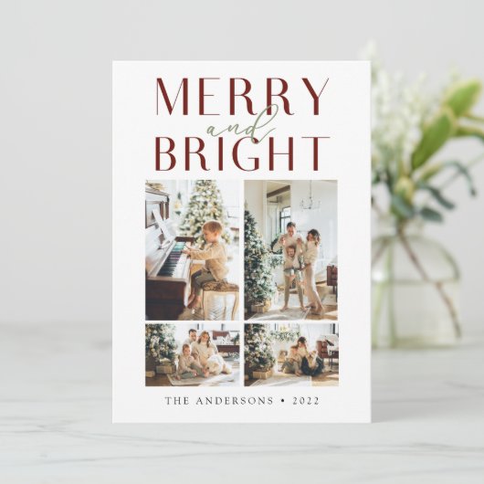 ミニマモダンリストメリーと明るい4枚の写真 シーズンカード (スタンド正面)