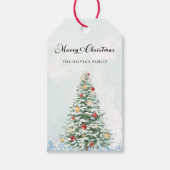 ミニマモダンリストメリークリスマスギフトラベル ギフトタグ (正面)