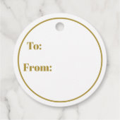 ミニマモダンリストメリークリスマスブラック金ゴールドギフト フェイバータグ (裏面)