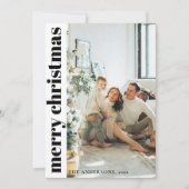 ミニマモダンリストメリークリスマスホリデーカード シーズンカード (正面)