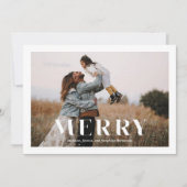 ミニマモダンリストメリーホリデーの写真カード シーズンカード (正面)