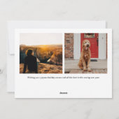 ミニマモダンリストメリーホリデーの写真カード シーズンカード (裏面)