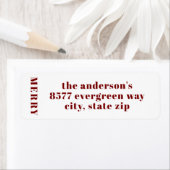 ミニマモダンリストメリーホワイト差出人住所 ラベル (インサイチュ)