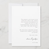 ミニマモダンリストメリー写真&結婚した シーズンカード (裏面)