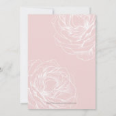 ミニマモダンリストモダンブライダルシャワー 招待状 (裏面)